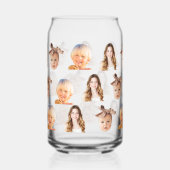 三おもしろいカスタム人の子供の写真の母 ガラス缶 (正面)