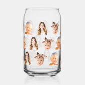 三おもしろいカスタム人の子供の写真の母 ガラス缶 (裏面)