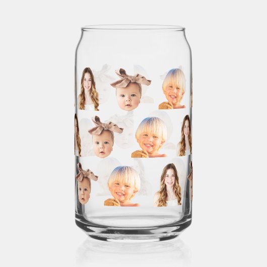 三おもしろいカスタム人の子供の写真の母 ガラス缶 (左)