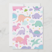 三おもしろいレックス第3恐竜誕生日 招待状 (裏面)