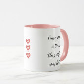 三つおもしろい子のプレゼントの新しいママ、赤ちゃんシャワー、 マグカップ (正面右)