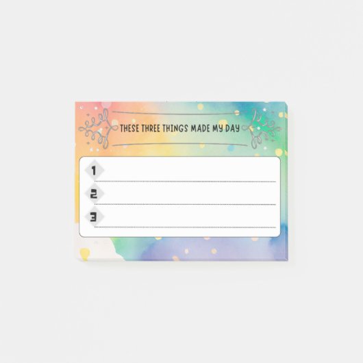 三つのこと –  ポストイット (正面)