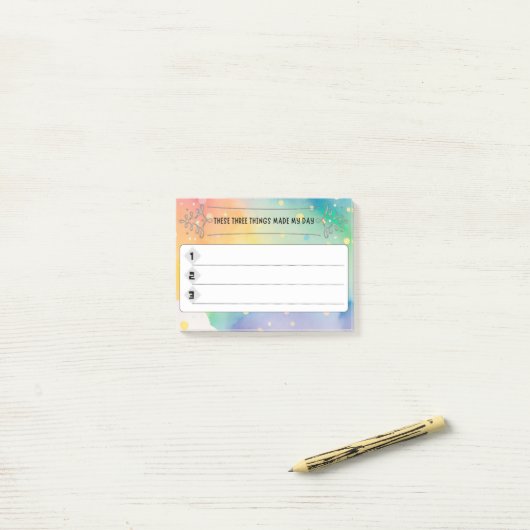 三つのこと – ポストイット (デスク上)