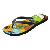 三つのひまわり花瓶（1888年）ヴァンゴッホ ユニセックス ビーチサンダル (アングル)