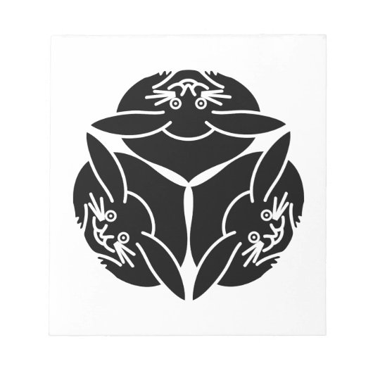 三つのウサギ ノートパッド (正面)