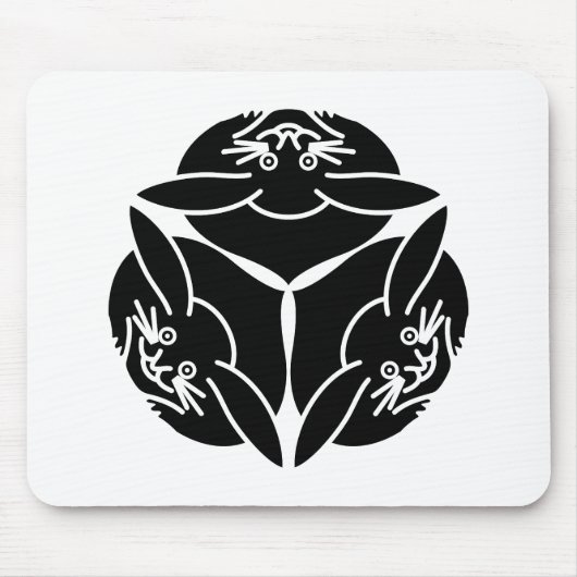 三つのウサギ マウスパッド (正面)