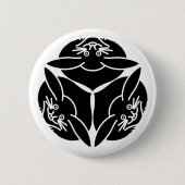 三つのウサギ 缶バッジ (正面)