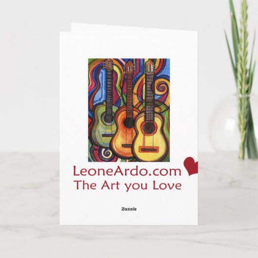 三つのギター カード (裏面)