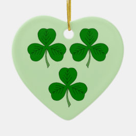 三つのシャムロック セラミックオーナメント