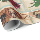 三つのダギーとバラ ラッピングペーパー (ロールコーナー)