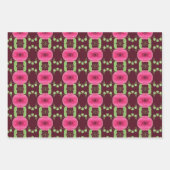 三つのデザイン ラッピングペーパーシート (正面)