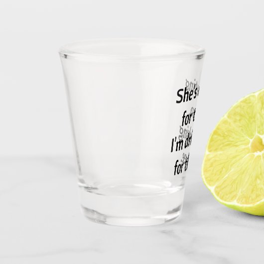 三つのパパのジョークおもしろいの飲酒 ショットグラス (左)