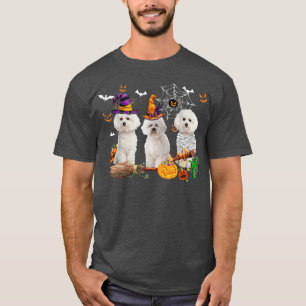 三つのビチョンフリースドッグハローウィーンミイラ Tシャツ