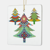 三つのホリデーツリー セラミックオーナメント (左)