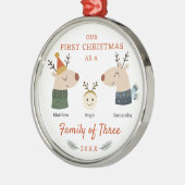 三つの初めてのクリスマス メタルオーナメント (左)