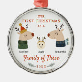 三つの初めてのクリスマス メタルオーナメント (正面)
