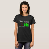 三つの娘の父の日おもしろいの三重項パパ Tシャツ (正面フル)
