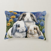 三つの小さなロップバンニ アクセントクッション (裏面)