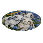 三つの小さなロップバンニ カッティングボード (角)