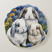 三つの小さなロップバンニ ラウンドクッション (裏面)