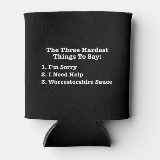 三つの最も難しい言い方おもしろい引用文 缶クーラー (正面)