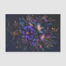 三つの濃い花に金色の火花を散らす