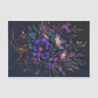 三つの濃い花に金色の火花を散らす 薄葉紙
