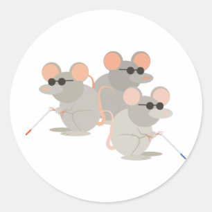 三つの盲目のネズミ ラウンドシール