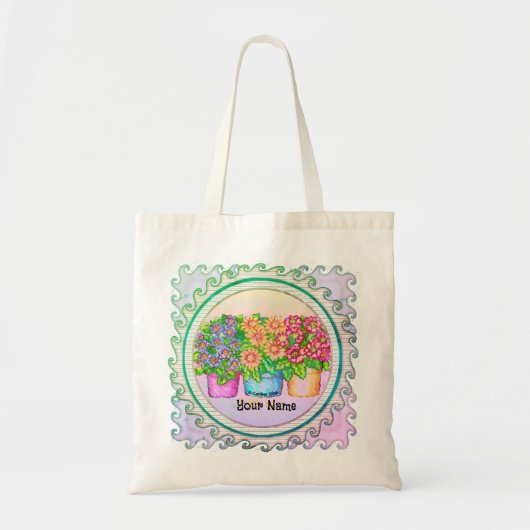 三つの花瓶の花 トートバッグ (正面)