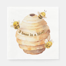 三つの蜂ナプキン スタンダードランチョンナプキン