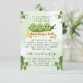 三つの豆のポッドの本 お願いカード挿入 招待状 (スタンド正面)