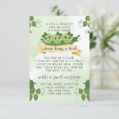 三つの豆の鞘の本 お願いカード挿入 招待状 (スタンド正面)