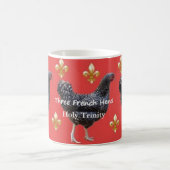 三つフランスのの鶏、クリスマスのマグカップの三日目 コーヒーマグカップ (中央)