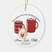 三つ分のココア セラミックオーナメント (左)