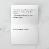 三つ子おめでとうカスタム カード (内部)