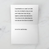 三つ子おめでとうカード、三つ子ども、 サンキューカード (内部)