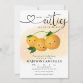 三つ子のかわいい赤ちゃんがやってくる 招待状 (正面)