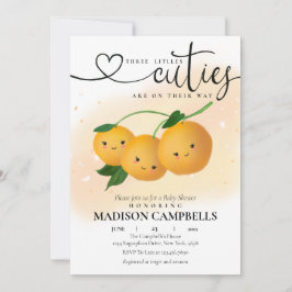 三つ子のかわいい赤ちゃんがやってくる 招待状