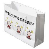 三つ子のための大きな抱き枕、包装紙、 ラージペーパーバッグ (正面アングル)