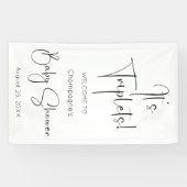 三つ子のスクリプモダントの赤ちゃんシャワー 横断幕 (横)