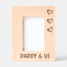 三つ子のパパのための写真の贈り物， Daddy & US Frame,