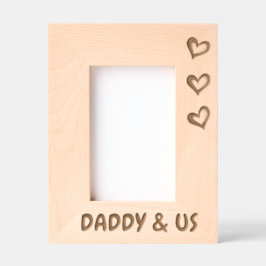 三つ子のパパのための写真の贈り物， Daddy & US Frame, レーザー彫刻フレーム