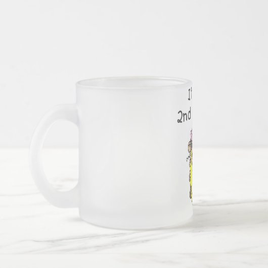 三つ子の二番目 – 2人の女の子と1人の男の子 フロストグラスマグカップ (左)