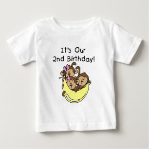三つ子の二番目 – 2人の女の子と1人の男の子 ベビーTシャツ