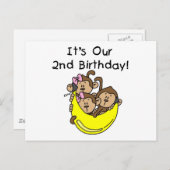 三つ子の二番目 – 2人の女の子と1人の男の子 ポストカード (正面/裏面)