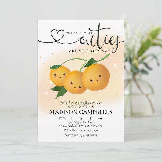 三つ子の小さなかわいこちゃんが途中にある 招待状 (スタンド正面)