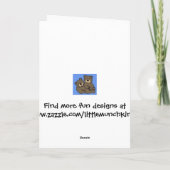 三つ子を妊娠中の両親からのクリスマスの願い シーズンカード (裏面)