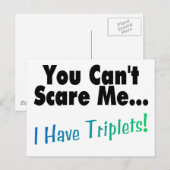 三つ子を連れて来たから怖がらせるわけにはいかん ポストカード (正面/裏面)