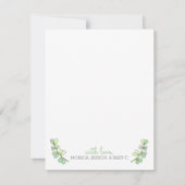 三つ子シャワーバード サンキューカード (裏面)