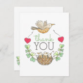 三つ子シャワーバード サンキューカード (正面/裏面)